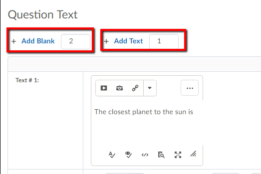 Questions - Creating Fill in the Blanks Question