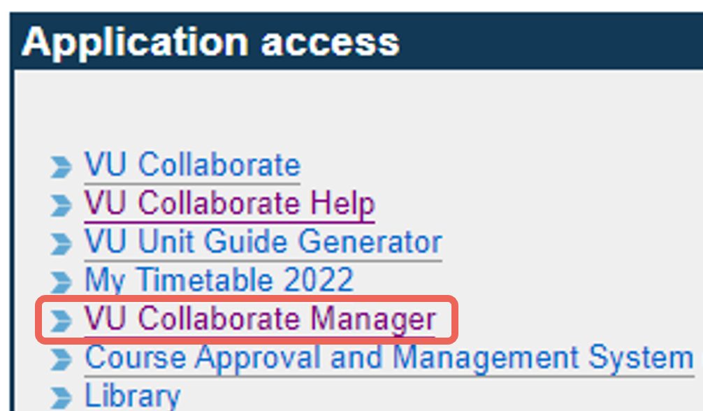 1 access vu collaborate manager