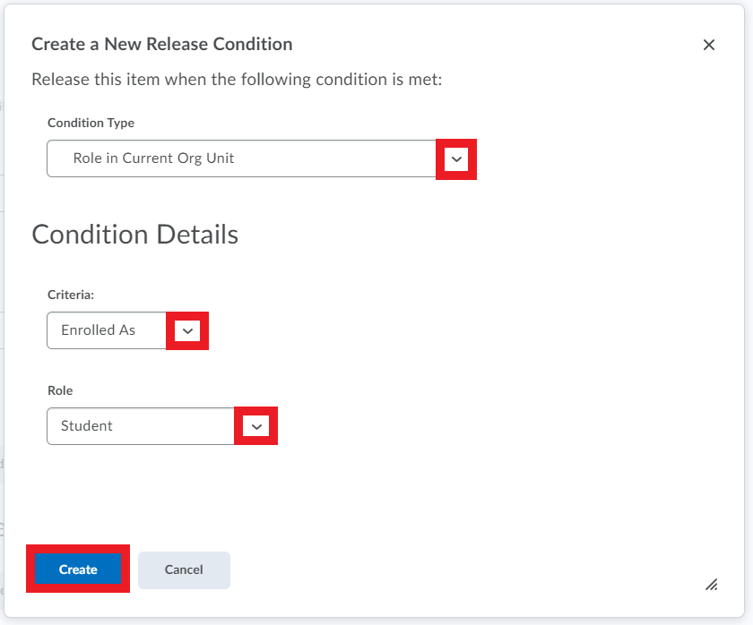 Create a New Release Condition 