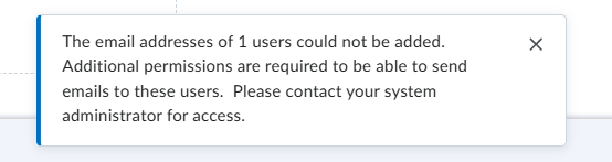 email error message