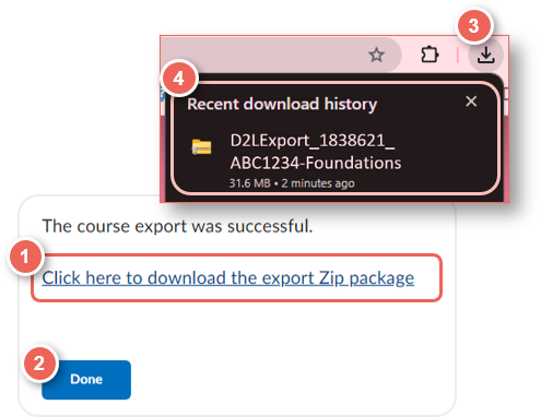 click to download export zip package