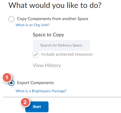 select export components