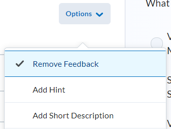 co remove feedback option