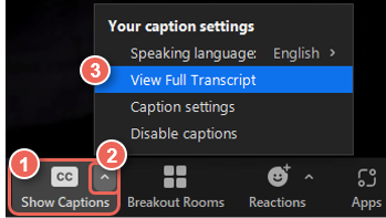 Manage - Live Transcripts and Captions for Zoom Classrooms