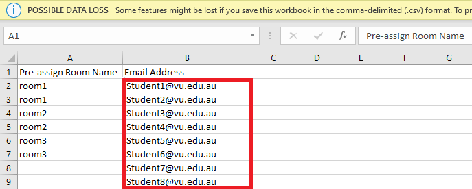 Copy Student Emails into CSV File