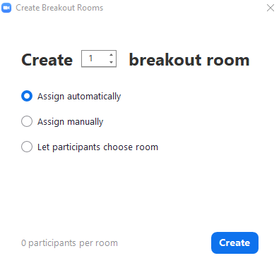 Create Breakout room