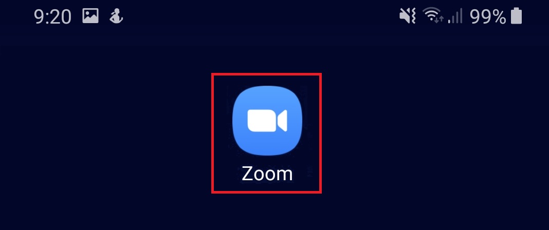 Select the Zoom App to open the application