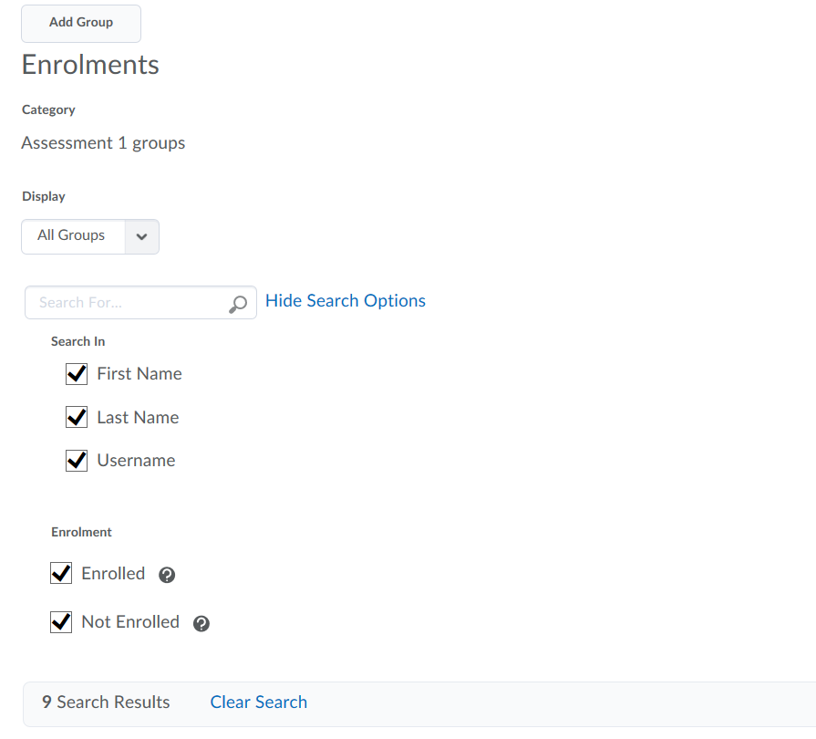 creating manually allocated groups step 8