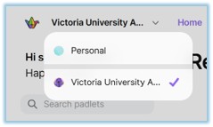 switch between Padlet accounts